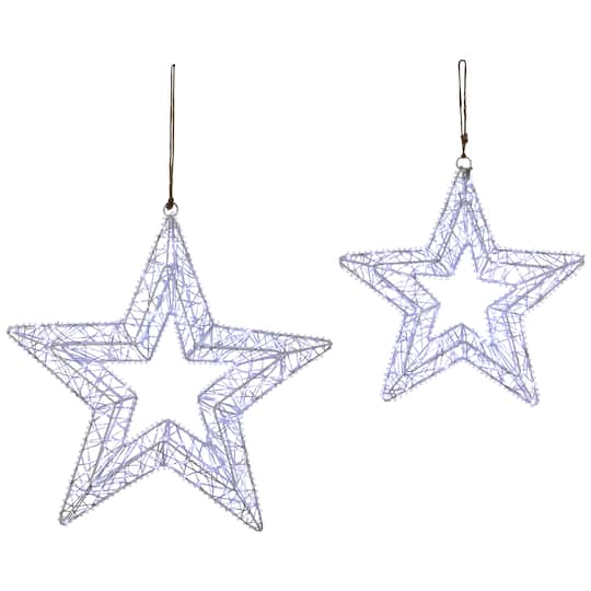 Northlight Pre-Lit White Stars with Cool White LED Lighted Christmas Indoor/Outdoor Decoration Set | Michaels®
